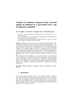 Analysis of sediment transport from recorded signals of