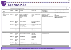 Spanish KS4 - Springwood High School
