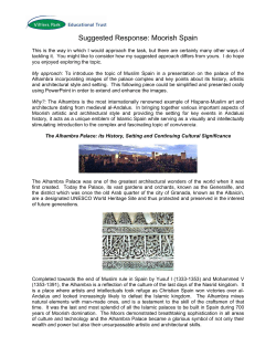 Suggested Response: Moorish Spain