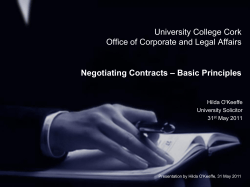 Negotiating Contracts