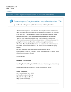 Lanier - Impact of simple machines on productivity in late 1700s.