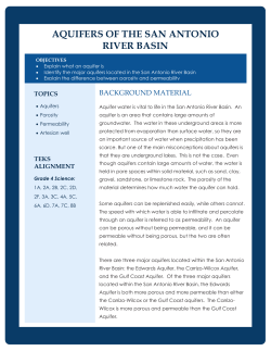 aquifers of the san antonio river basin