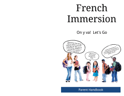 French Immersion - School District #73