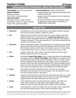 Interpreting the Constitution