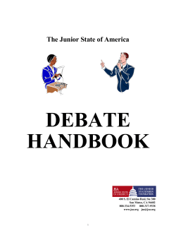 Debate Handbook - Junior State of America