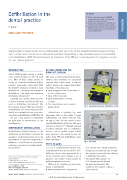 Defibrillation in the dental practice