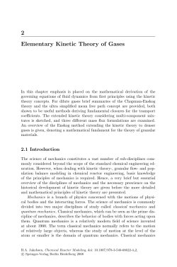 2 Elementary Kinetic Theory of Gases