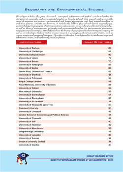 Geography and Environmental Studies