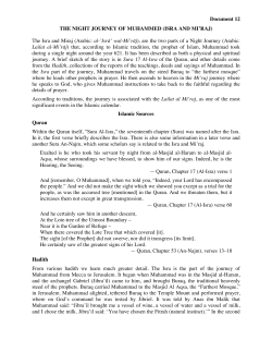 THE NIGHT JOURNEY OF MUHAMMED