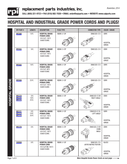 RPI Hospital and Industrial Grade Power Cords and Plugs