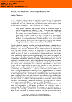 Buried Alive: The Gothic Awakening of Taphephobia