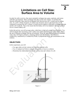 Limitations on Cell Size: Surface Area to Volume
