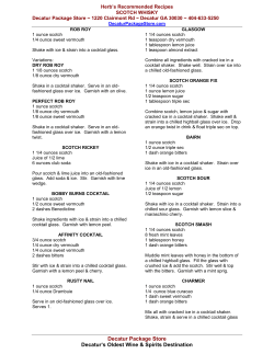 Scotch Whisky - Decatur Package Store