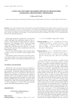 A NEW AND TWO FIRST RECORDED SPECIES OF MONONCHIDS