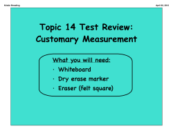 Topic 14 - Dublin City Schools