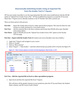 Electronically Submitting with the Grades Tool