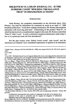 Milkovich vs. Lorain Journal Co.