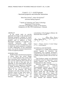 Cereal (1&rarr;3, 1&rarr;4)-&beta;-D-glucans &ndash; functional properties and