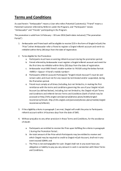 Terms and Conditions