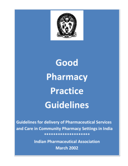 Good Pharmacy Practice Guidelines