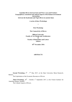 Anatolian Rivers between East and West: Axes and Frontiers