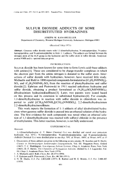 SULFUR DIOXIDE ADDUCTS OF SOME