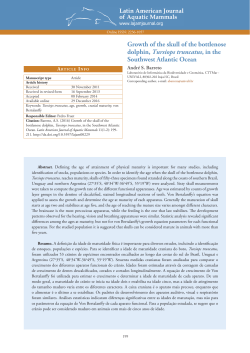 Growth of the skull of the bottlenose dolphin, Tursiops truncatus, in