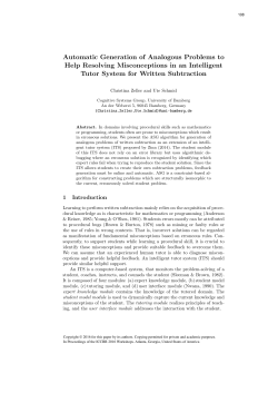 Automatic Generation of Analogous Problems to Help Resolving