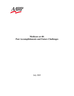 Medicare at 40: Past Accomplishments and Future Challenges