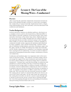 Lesson 4: The Case of the Missing Wires – Conductors!
