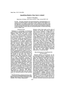 Quantifying Radiative Heat Gain in Animals`