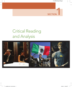 Critical Reading and Analysis