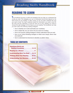 Reading Skills Handbook . . . 14
