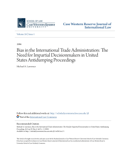 Bias in the International Trade Administration