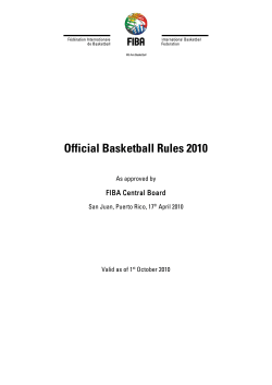 Official Basketball Rules 2010