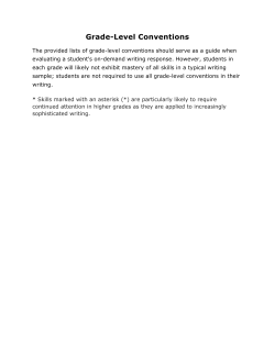 Grade-Level Conventions - Kansas Assessment Program