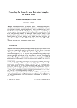Exploring the Intensive and Extensive Margins of World Trade