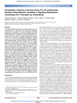 Comparative Analysis of Normal versus CLL B