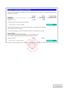 Problem 6.13 Indirect Quotation on the Dollar