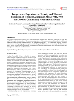 Temperature Dependence of Density and Thermal