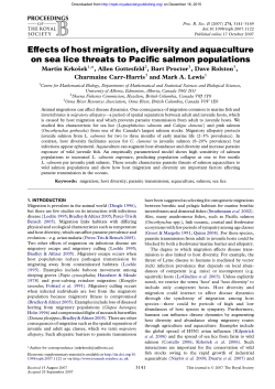 Effects of host migration, diversity and aquaculture on sea lice