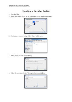 Meta Analysis in RevMan