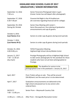 highland high school class of 2017 graduation / senior information