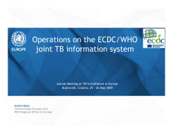 Operations on the ECDC/WHO joint TB information