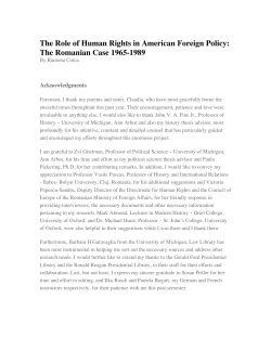 The Role of Human Rights in American Foreign