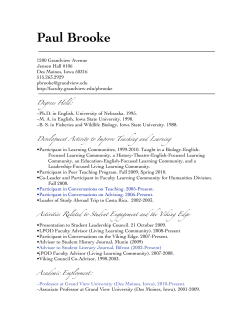 Paul Brooke - Grand View University