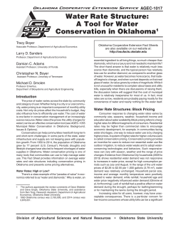 AGEC-1017 Water Rate Structure - OSU Fact Sheets