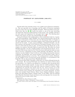 PORTRAIT OF ALEXANDER (1888-1971)