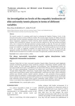 An investigation on levels of the empathic tendencies of