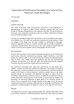 Assessment of Performance Parameters of a Series of Five